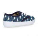 Cotton canvas Kids Bamba shoes with sweet WHALES design.