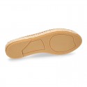 Women suede leather CLOG style espadrille shoes with STARS design.