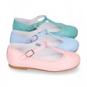 Girl T-Strap Mary Jane shoes in EXTRA SOFT leather in pastel colors.