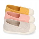 Cotton canvas Sneaker shoes GYM style with toe cap.