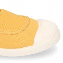 Cotton canvas Sneaker shoes GYM style with toe cap.