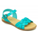 Cowhide leather Braided sandal shoes for toddler girls.