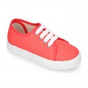 LINEN canvas kids Sneaker shoes.