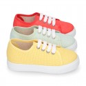 LINEN canvas kids Sneaker shoes.