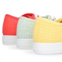 LINEN canvas kids Sneaker shoes.