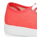 LINEN canvas kids Sneaker shoes.