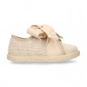 LINEN canvas Sneaker shoes espadrille style in pastel colors.