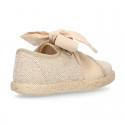 LINEN canvas Sneaker shoes espadrille style in pastel colors.