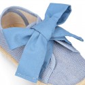 LINEN canvas Sneaker shoes espadrille style in pastel colors.