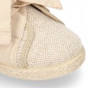 LINEN canvas Sneaker shoes espadrille style in pastel colors.