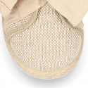 LINEN canvas Sneaker shoes espadrille style in pastel colors.