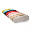 Spring-summer canvas Girl ballet flats with adjustable ribbon.