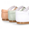 FLOWER design Girl OKAA little Mary Jane shoes with buckle fastening in soft leather.