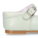 FLOWER design Girl OKAA little Mary Jane shoes with buckle fastening in soft leather.