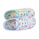 FLOWER print design Cotton canvas kids Bamba shoes.