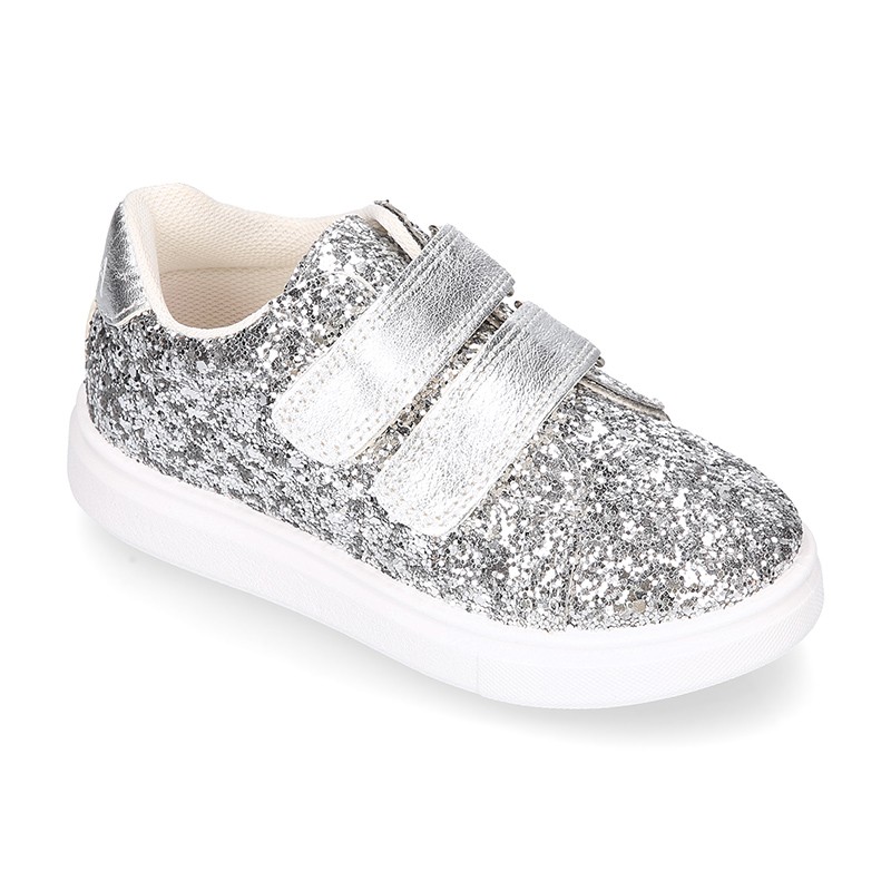 kids glitter tennis shoes