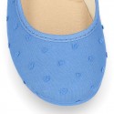 PLUMETI cotton canvas little Mary Jane shoes with back strap.