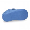 Terry cloth cotton Home shoes with CARS design and hook and loop strap closure.