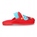 DINOS print Terry cloth Home shoes with elastic strap.