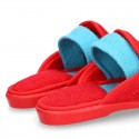 DINOS print Terry cloth Home shoes with elastic strap.