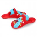 DINOS print Terry cloth Home shoes with elastic strap.