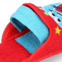 DINOS print Terry cloth Home shoes with elastic strap.