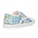 Kids LIBERTY Cotton canvas Sneaker shoes with toe cap.