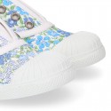 Kids LIBERTY Cotton canvas Sneaker shoes with toe cap.