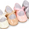 Classic Little Mary Janes angel style in patent leather and pastel colors.