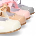 Classic Little Mary Janes angel style in patent leather and pastel colors.