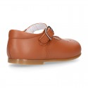 Chopped design kids OKAA little Mary Jane shoes with buckle fastening in nappa leather.