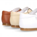 Chopped design kids OKAA little Mary Jane shoes with buckle fastening in nappa leather.