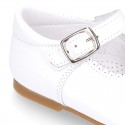 Chopped design kids OKAA little Mary Jane shoes with buckle fastening in nappa leather.