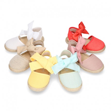 LINEN canvas espadrille shoes in fashion colors.