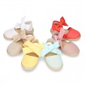 LINEN canvas espadrille shoes in fashion colors.