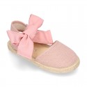 LINEN canvas espadrille shoes in fashion colors.