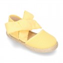 LINEN canvas espadrille shoes in fashion colors.