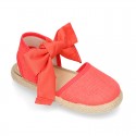 LINEN canvas espadrille shoes in fashion colors.