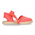 LINEN canvas espadrille shoes in fashion colors.