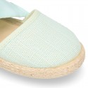 LINEN canvas espadrille shoes in fashion colors.