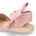 LINEN canvas espadrille shoes in fashion colors.