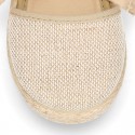 LINEN canvas espadrille shoes in fashion colors.