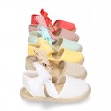 LINEN canvas espadrille shoes in fashion colors.