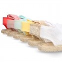 LINEN canvas espadrille shoes in fashion colors.