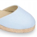 TRENDY colors Cotton Canvas Girl espadrilles with buckle fastening.