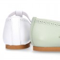 Girl T-Strap Mary Jane shoes in EXTRA SOFT leather with double perforated design.