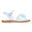 Patent Leather Girl Sandal shoes with SHOEMAKER BOW.