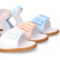 Patent Leather Girl Sandal shoes with SHOEMAKER BOW.