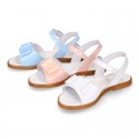 Patent Leather Girl Sandal shoes with SHOEMAKER BOW.