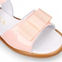 Patent Leather Girl Sandal shoes with SHOEMAKER BOW.